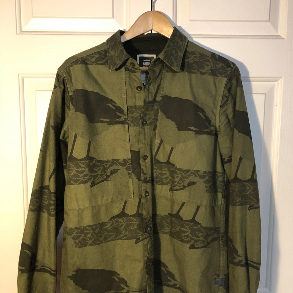 G-Star Cargo Line Camo Button Shirt